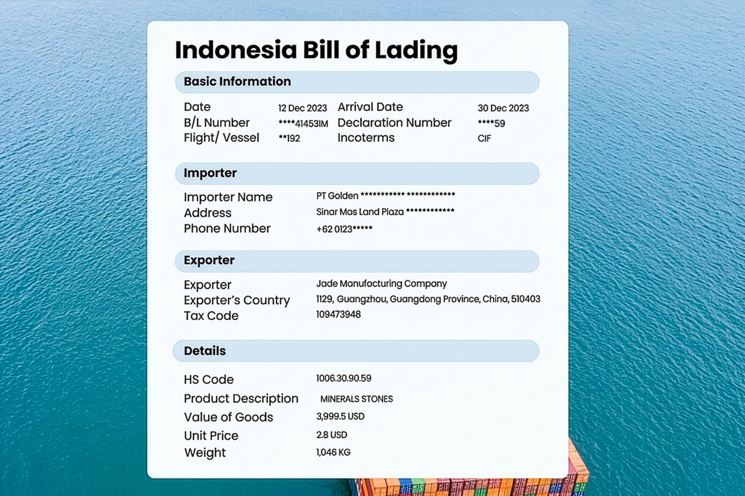 Optimize Logistics Processes for Each Import–Export Business