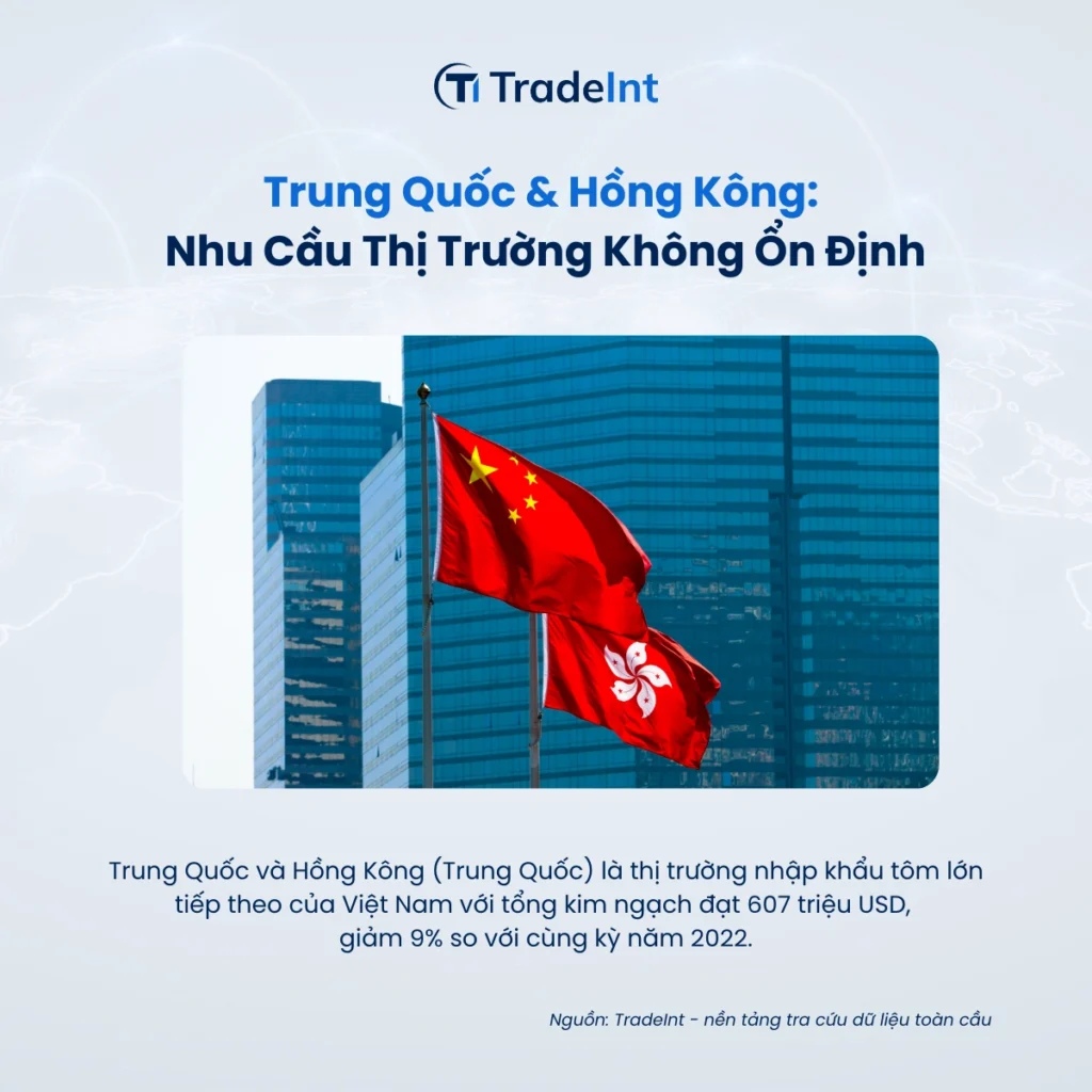 Trung Quốc Hồng Kông thị trường xuất khẩu tôm việt nam