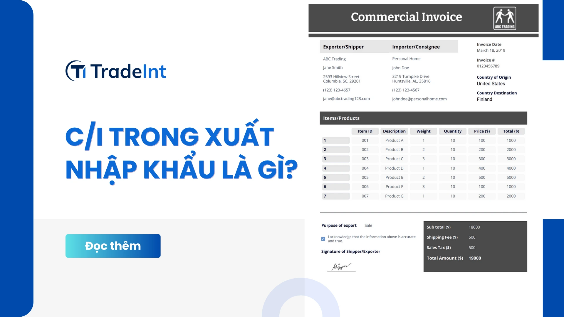 thông tin về ci trong xuất nhập khẩu co so du lieu xuat nhap khau tradeint vn